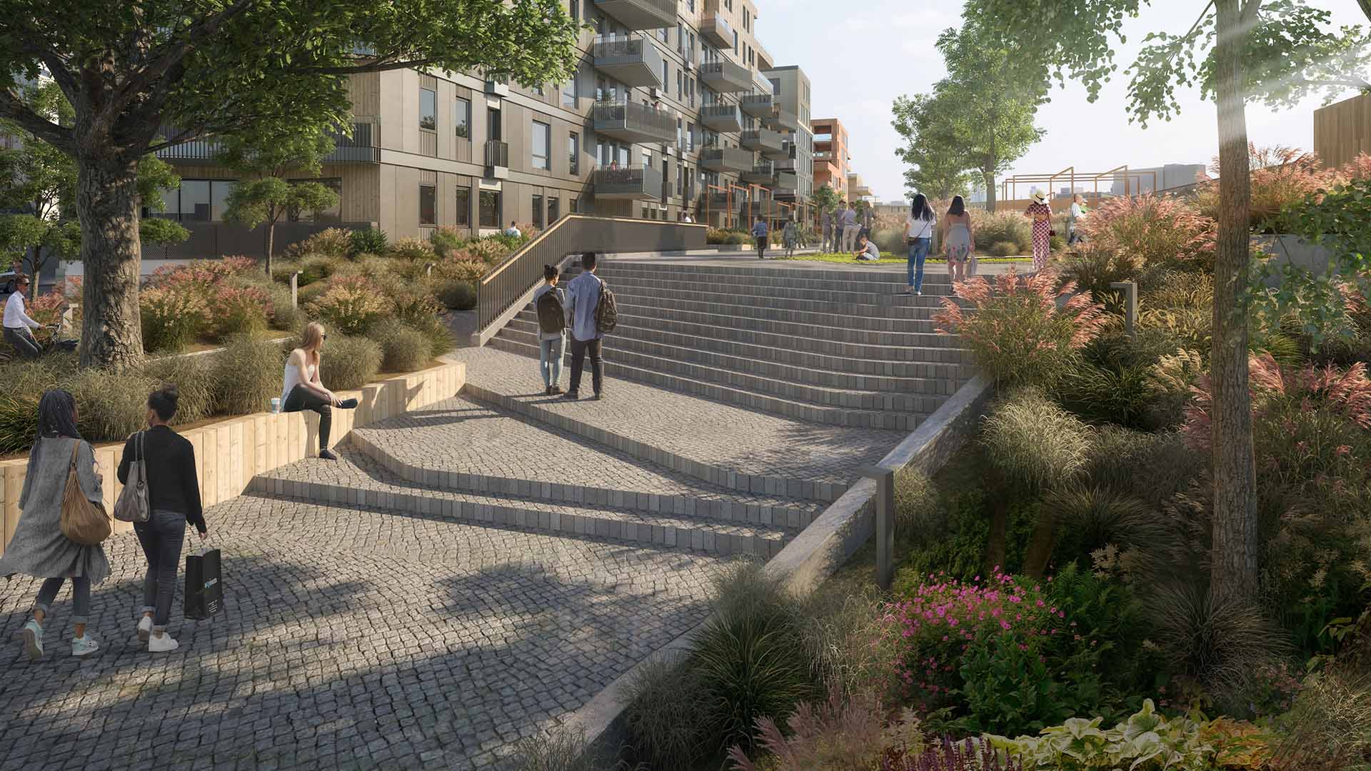 Fasadebilde, Sk&aring;rerl&oslash;kka boligprosjekt p&aring; L&oslash;renskog | Thon Eiendom