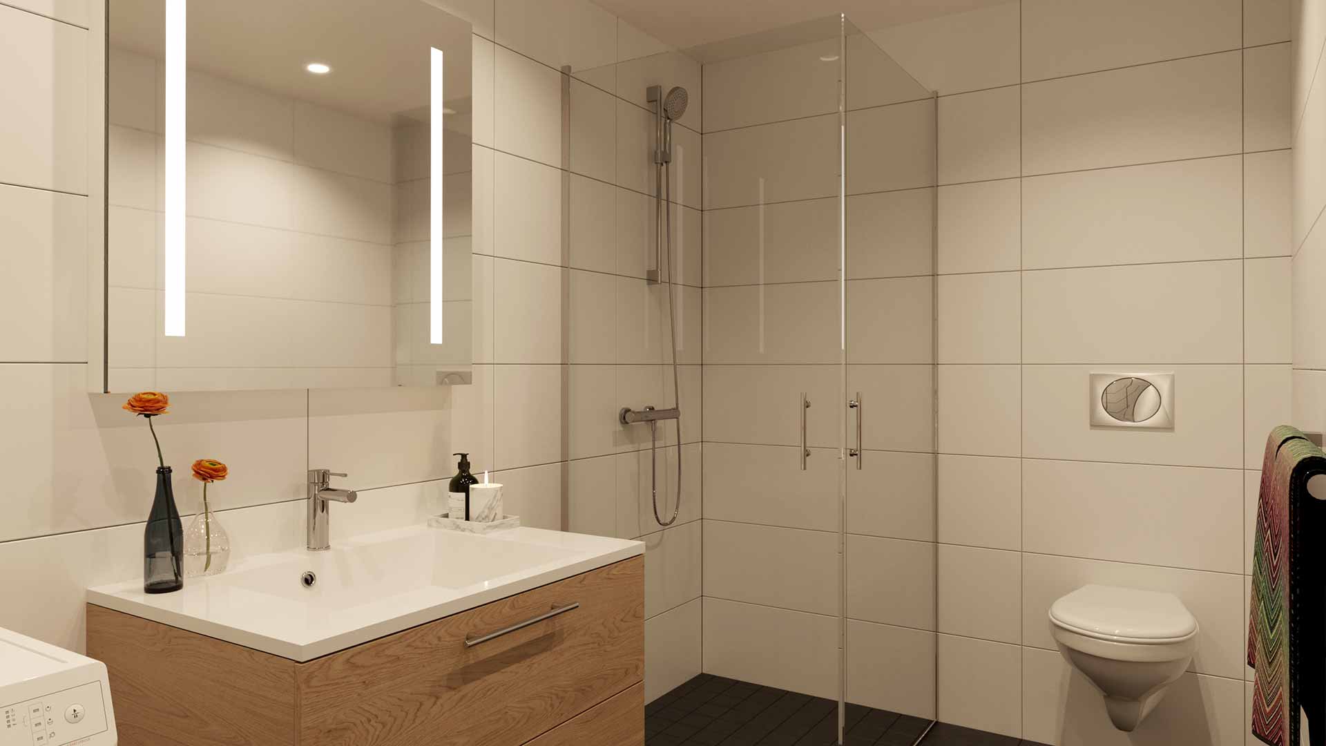 Bilde fra bad, Str&oslash;mmen Verksted, Thon Eiendom