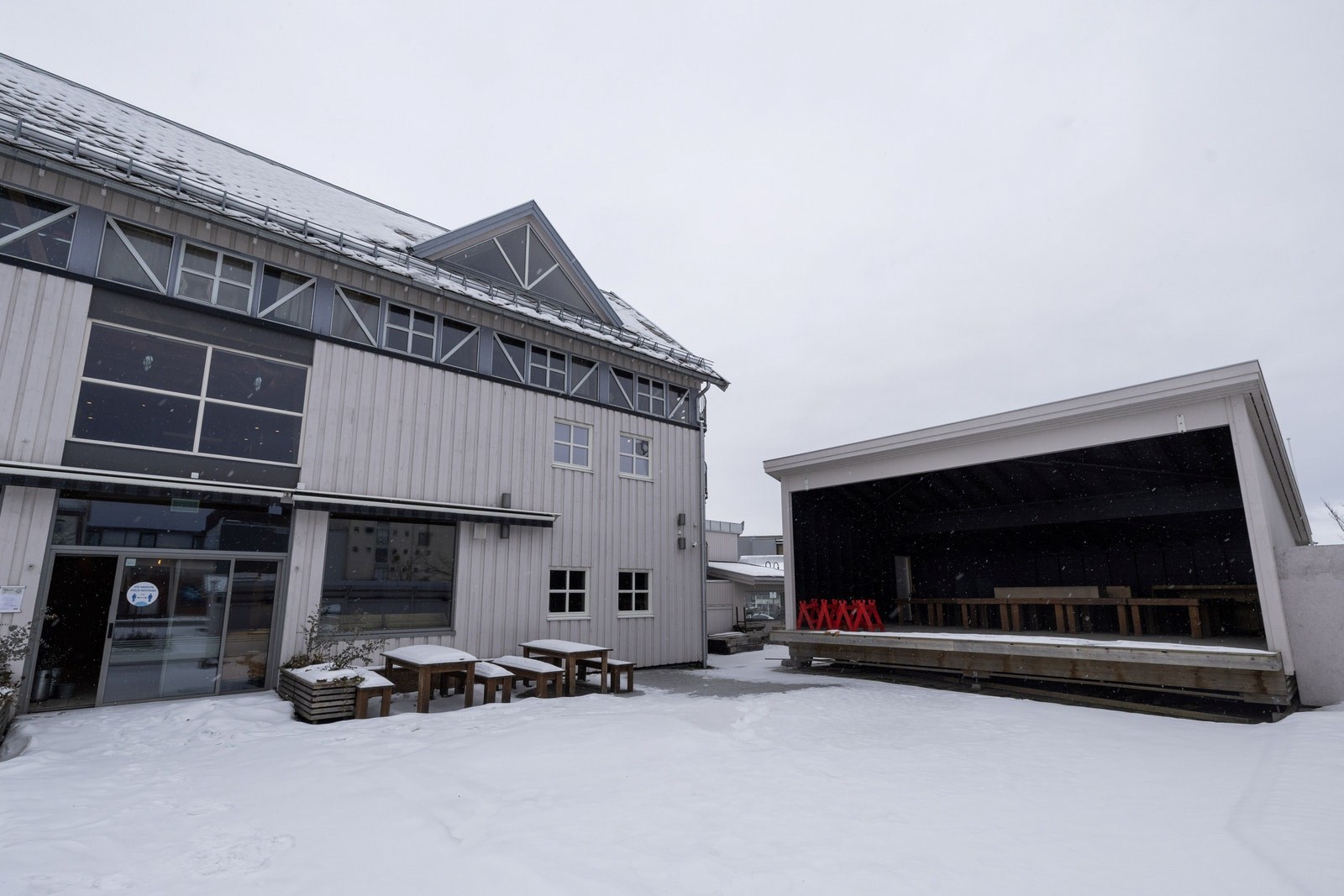 Uteområde med mulighet for uteservering i sesong