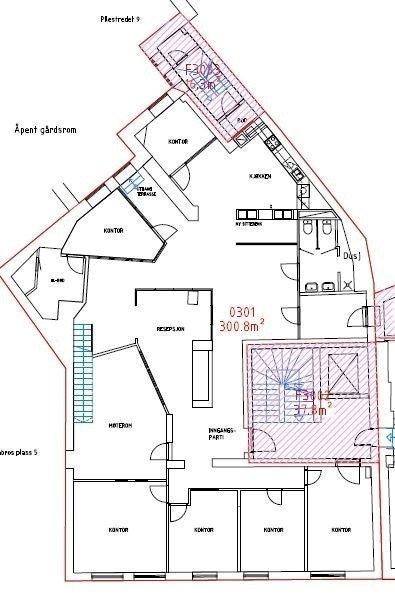 Planløsning for 3.etg
