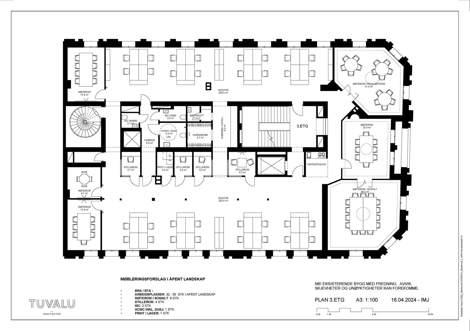 Planløsning 3.etg